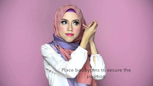 Shawlbyvsnow : Hijab Tutorial with Golden Stud Scarf - YouTube