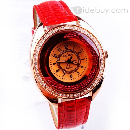 Amazing Crystal Leather Belt Wrist Watch : Tidebuy.com