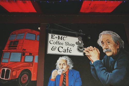 "God always takes the simplest way. " - Albert Einstein.
.
.
.
.

#black #mural #interior #art #einstein #legend #igers #indoors #indonesia #likeforlike #like4like #quotes #city #wall #photooftheday #photography #picoftheday #vsco #vscocam #vintage #throwbackthrusday #throwback #classic #vscogood #caferesto #instadaily #latepost #clozetteID #bandung
