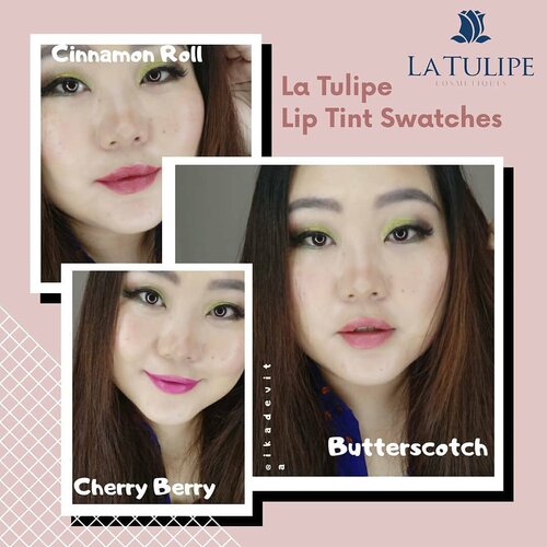 Selamat siang... .
.
Mau review @latulipecosmetiques_ lip tint yang swatchesnya sudah aku share beberapa hari lalu. Bentuknya lucu seperti ice cream, dan beberapa dari kalian sempat komen kalau packagingnya mirip dengan lip tint yang lagi booming sekarang. Well, sebenarnya produk ini sudah ada dari 2 tahun lalu manteman, akunya aja yang ketinggalan heheheh. .
.
Dalam satu wadah, ada 6g cream yang kental. Teksturnya lembut namun aromanya agak sedikit tajam. Lip Tint ini full coverage dan memiliki daya tahan yang berbeda-beda. Hasil akhirnya sedikit shimmer dan dia mengandung glycerin untuk menjaga kelembaban bibir.
.
.
BUTTERSCOTCH
memiliki warna coklat dengan sedikit sentuhan peach, sehingga menjadikan lip tint ini cocok digunakan sehari hari untuk menciptakan nuansa MLBB (My Lips But Better). Dari ketiga warna yang aku coba, butterscotch ini paling mudah dibersihkan dengan micellar water dan clensing oil. Karena warnanya yang alami, meski ada sisa di bibir tetap tidak terlihat mencolok.
.
.
CHERRY BERRY 
memiliki warna merah fuschia terang yang sangat ceria. Cocok digunakan untuk suasana siang bepergian atau ke pantai (semoga pandemi cepat berlalu). Warna ini paling bertahan lama walaupun sudah dibersihkan pakai cleansing oil, dia tetap bertahan sampai 2 hari.
.
.
CINNAMON ROLL
memiliki warna coklat pekat dengan sedikit orange. Cocok sekali digunakan untuk bekerja maupun acara pesta malam hari. Coveragenya sangat baik sampai bisa menutup warna cherry berry yang sangat cerah. Kendati demikian, dia mudah dibersihkan dengan micellar water ataupun cleansing oil.
.
.
Formula dari ketiganya cukup ringan dan tidak mengganggu, akan tetapi, jangan lupa menggunakan lip balm sebelum menggunakan lip tint ya teman teman. .
.
Nahh favorit kalian warna apa nihhh??
.
.
 #100haringontenwithibc #beautyrangers #indobeautygram #clozetteid #clozetteco #beautycrush #getitbeauty #뷰스타그램 #뷰티스타그램 #뷰티 #makeup #beauty #instamakeup  #latulipeliptint #makeuplover #rangerratjun #Beautiesquad #100daysofmakeup #👄 #👄💄 #👄💋