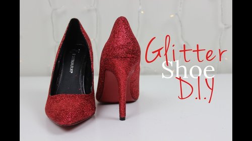 DIY Glitter Shoes | The Design Diary - YouTube