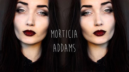 Gothic Morticia Addams Inspired Makeup Tutorial - YouTube