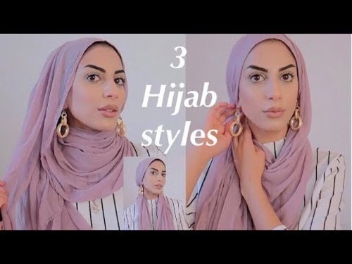 3 Hijab Styles Using Maxi Scarf With Earrings! - YouTube