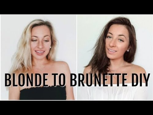 Blonde to Brunette DIY Hair | Olia Box Dye Dark Brown - YouTube