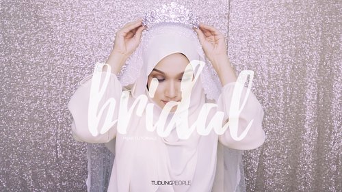 Wedding Hijab Tutorial: Side Sweep with Tiara - YouTube