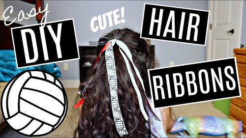 DIY Hair Ribbons for School Spirit!! - YouTube