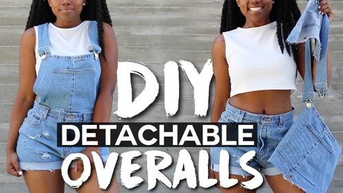 DIY Detachable Overalls/Dungarees - YouTube