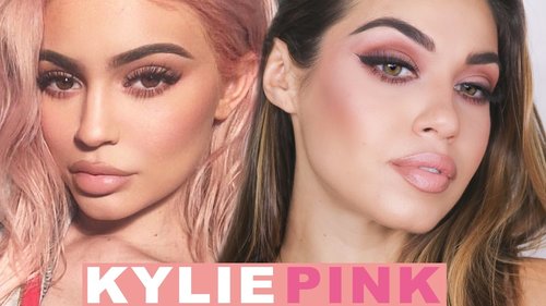 Kylie Jenner Pink Makeup | Nude Makeup Tutorial | Eman - YouTube