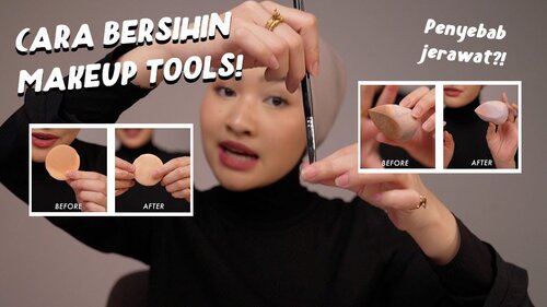 HOW I CLEAN MY BRUSH, SPONGE, PUFF, ETC| CARA BERSIHIN MAKEUP TOOLS | Kiara Leswara - YouTube