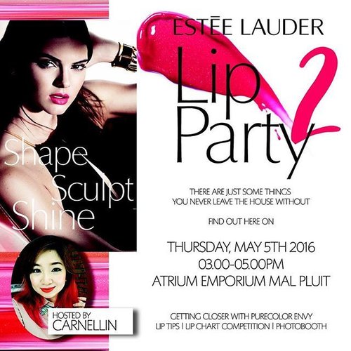 Mark your calendar for Estee Lauder Lip Party event! It's all about lips 👄I'm invited and can't wait to see you girls. So, make sure you're coming! ✨....#EsteeLauderxCarnellin #LipPartyID #EsteeLauder #ClozetteID #beautyblogger