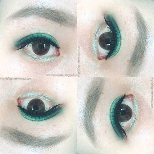 Eotd using @mizzuindonesia eyeshadow turqouise green + eyeliner lush green.Link review is on my bioOr visit http://innovamei.blogspot.co.id/2015/09/review-eotd-mizzu-eyeshadow-turqoise.html?m=1#mizzueyeliner #mizzuindonesia #mizzucosmetics #eotd #eyesoftheday #eyemakeup #clozetteid #green