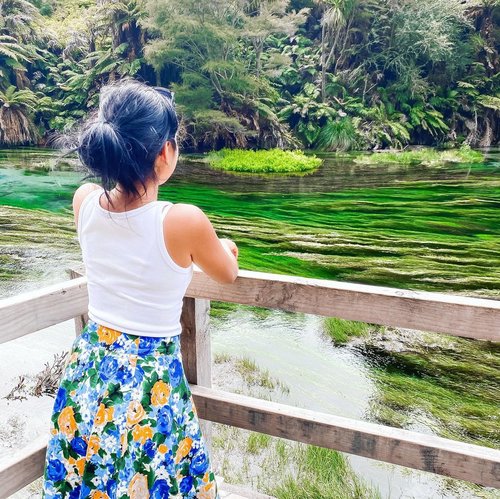 Candid non Candid pose at Blue Springs, Putaruru. Macam makeup no makeup lah yaa~⁣🔛Read till you drop🔛 #EAAAA⁣⁣Belum pernah ngeliat mata air secakep ini. 😍 Blue Spring, it’s located only 5km North of Putaruru. Around 2 hours driving from Auckland city. ⁣⁣The stunning beautifully clear waters and the vibrant green grasses are really a sight to behold. The spring is fed from the Mamaku Plateau where the water takes up to 100 years to filter through, that makes the water is so pure and clean that it produces a beautiful blue colour while being virtually clear. Blue Spring was a hidden piece of paradise. The one that I visited is definitely restricted for swim nor to record with drone, but you could walk to enjoy the scenery around on the walk trail. ⁣⁣I guess there is other part of Blue Springs where you can swimming, close to White Roads. Unfortunately I didn’t get a chance to get there because It was too late and the weather unfriendly. However, I quite enjoyed walk on Te Waihou Walkway. Even though only for 30 minutes. I wasn’t planning to finish the route 🤣⁣⁣What I like from this place is also provided with couple of toilets available for visitors to use⁣⁣All I can say while walked by the river just saying: “waaawww… its so beautiful! Waaawww… waaaww… waawwww… and never stop!” If the border is finally open and you able to travel here, I think this should be on your bucket list. The best season to visit this place on summer, I guess. And, this is free entrance, btw. ⁣⁣⁣Buat yang penasaran suhu airnya gimana, ⁣🗣 𝗕𝗔𝗚𝗔𝗜 𝗠𝗘𝗡𝗖𝗘𝗟𝗨𝗣 𝗝𝗔𝗥𝗜 𝗝𝗘𝗠𝗔𝗥𝗜 𝗕𝗔𝗡𝗧𝗘𝗧 𝗠𝗨𝗡𝗚𝗜𝗟 𝗦𝗘𝗣𝗘𝗥𝗧𝗜 𝗣𝗘𝗧𝗘 𝗜𝗡𝗜 𝗞𝗘 𝗔𝗜𝗥 𝗘𝗦 𝗗𝗔𝗥𝗜 𝗞𝗨𝗟𝗞𝗔𝗦, 𝗝𝗔𝗘𝗡𝗔𝗕!⁣⁣—————————————————————————⁣⁣⁣⁣⁣⁣⁣⁣⁣⁣⁣⁣⁣⁣⁣⁣⁣⁣⁣⁣⁣⁣⁣⁣⁣⁣⁣⁣⁣⁣⁣⁣⁣⁣⁣⁣⁣⁣⁣⁣⁣⁣⁣⁣⁣⁣⁣⁣⁣⁣⁣⁣⁣⁣⁣⁣⁣⁣⁣⁣⁣⁣⁣⁣⁣⁣⁣⁣⁣⁣⁣⁣⁣⁣⁣⁣⁣⁣⁣⁣⁣⁣⁣⁣⁣⁣⁣⁣⁣⁣⁣⁣⁣⁣⁣⁣⁣⁣⁣⁣⁣#Nona_HitamPahit #clozetteID #beautyblogger #beautyjournal #bluesprings #capturenz #aucklandblogger ⁣#NZmustDo #capturenz