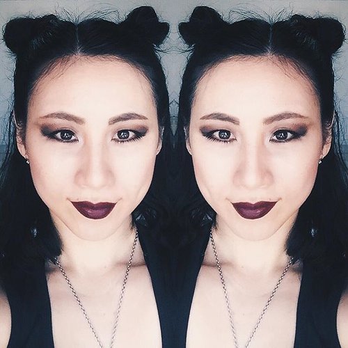 "Double Trouble".Audacious Lipstick & Olympia Shades by @narsissist The Vamp Eyeshadow Palette by @marcbeauty Eyebrow Pencil 24hr Tattoo by @kpalette_sg Ivory Concealer by @cledepeaubeautesg .#clozette #clozetteid #clozetteambassador #selfie #beauty #makeup #makeupjunkie #makeupaddict #bblogger #beautyblogger #blogger #sgig #asian_girls_rock #asianmodel #asiangirl #asianbabe #asian #model #black #blackfashion #edgy #badass #gothic #style