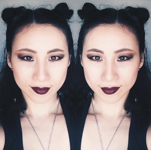 "Double Trouble"
.
Audacious Lipstick & Olympia Shades by @narsissist 
The Vamp Eyeshadow Palette by @marcbeauty 
Eyebrow Pencil 24hr Tattoo by @kpalette_sg 
Ivory Concealer by @cledepeaubeautesg .
#clozette #clozetteid #clozetteambassador #selfie #beauty #makeup #makeupjunkie #makeupaddict #bblogger #beautyblogger #blogger #sgig #asian_girls_rock #asianmodel #asiangirl #asianbabe #asian #model #black #blackfashion #edgy #badass #gothic #style