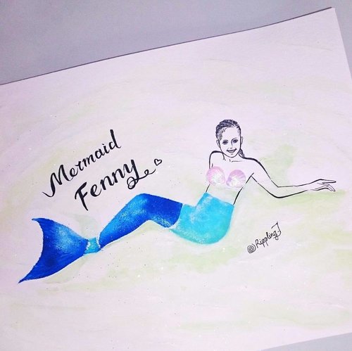 My talented friend draw me in beautiful mermaid 😂👍🏻 Thank you @rippling.j for the drawing 💙💙💙
🐬🌊
Get your own personal drawing from her, she is really talented and very good in giving idea. You will not regret (I am not promoting, not really 😂😂😂)... Check another her artwork at @rippling.j and give her support on facebook by like the page 👍🏻 #ladies_journal #mermaidfenny #mermaid #artwork #handdrawing #drawing #ripplingj #clozette #clozetteid #clozetteambassador #art #fineart #mermaidtail #spongeart