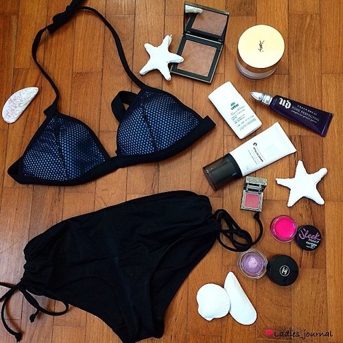 Are you ready for #beachparty with #bobbispolestudiosg this Saturday ? Because I am ready for it 😉 #summer here I come with my new #bikini 💕
#burberry #ysl #lhj #nuxe #urbandecay #sleek #chanel #ladies_journal #clozette #clozetteid #beach