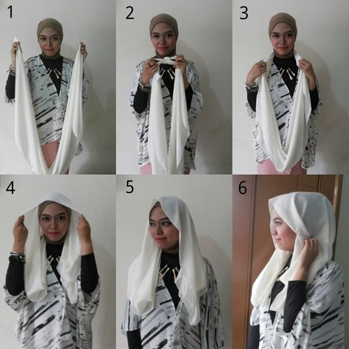 Eidspiration : Hijab tutorial 1.0 by dianno #hijabtutorial #ClozetteID #tutorials #tutorialhijab