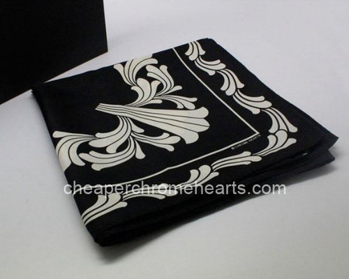 Cheap Delicate Chrome Hearts Black New Style Tongue and Lips Silk Scarf Shop Online
Color: Black.  
Chrome Hearts Black silk scarf with horse and red lips & tongue emboried. 
100% Silk. 