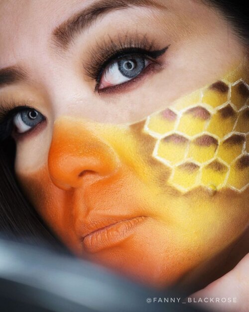 Thank you everyone 🍯 🐝 
Especially you @makeupbyikadamajanti 
For having fun with me 😘
•••
How I love to get back to work on producing #faceart and #hairstyling 
I can’t deny that it’s stress me out, during this pandemic season. 
I do feel anxious 😅 I prepare my kits for hours. Thinking and planning.
What should I do about this and that. Trying to solve the situation and do the best for my client and teamwork. •••
Today I feel under weather 😅 too stressed, I believe. 
But I promise to do Instagram Live with my lovely friend. 
So here it is. My 🐝 theme #maskseries #mask4all #maskawareness 
Thank you and hope you enjoy our long chat 😊
•••
#makeupartist #makeuplover #makeupaddict #makeuppost #makeupartistry #beautyaddict #beautylover #queenbeesofmakeup #clozette #clozetteid #bee #yellow #beepollen #makeuptalk #makeuplife #positivevibes #positivevibesonly #workingmomlife