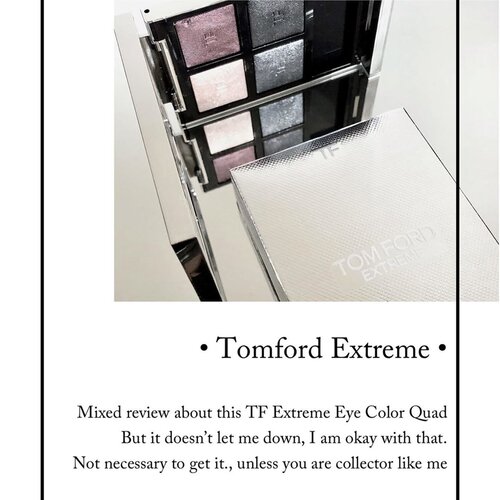 TOMFORD EXTREME EYE COLOR QUAD EYESHADOW •
@tomfordbeauty •
Swipe to see how I use it ... and mini review after several times using it. •
#limitededition
•
#tomford #tomfordbeauty #tomfordreview #tomfordbeauty #tomfordaddict #tomfordlover #addiction #makeupjunkie #clozetteid #clozette #makeupaddict #luxurybeauty #makeuptalk #wakeupandmakeup #makeupreview #bblog #beautydiary #beautyblogger #beautyaddict