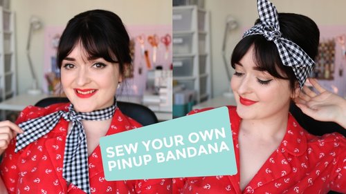 DIY Rockabilly Pinup Bandana/Headscarf Sewing Tutorial! - YouTube
