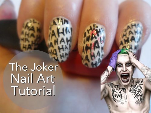 Suicide Squad Joker Nail Art Tutorial - YouTube