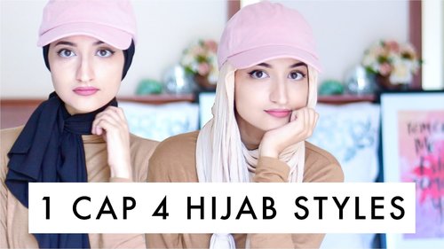 Easy Cap Hijab Styles | 1 Cap 4 Styles - YouTube
