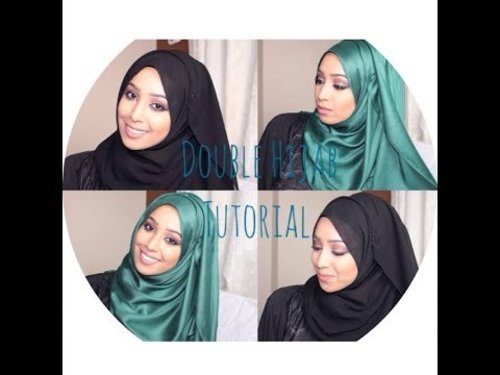 Double Hijab Tutorial By Rukislooks - YouTube