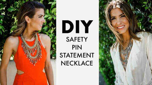 DIY: How To Make a Statement Necklace with SAFETY PINS!? -By Orly Shani - YouTube