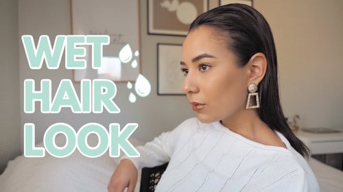 SLICKED BACK WET HAIR LOOK - it only takes 5 minutes! - YouTube