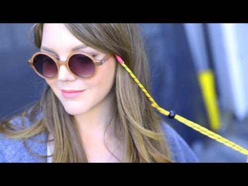 DIY Fashion | Neon Cord Sunglass Holder | Designer DIY - YouTube