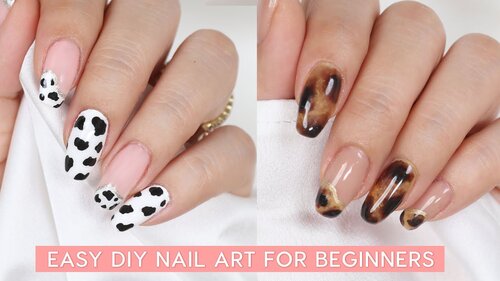 Easy DIY Nail Art For Beginners - Animal Print - YouTube