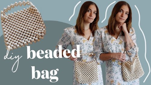 HOW TO MAKE A BEADED BAG | NO SEW DIY Beachy Bag With Wood Beads - YouTube