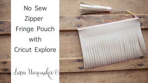 No Sew Zipper Fringe Pouch with Cricut Explore and Thermoweb Fabric Fuse - YouTube
