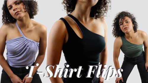 T-shirt Flips - DIY One Shoulder Tops | LYDIA NAOMI - YouTube
