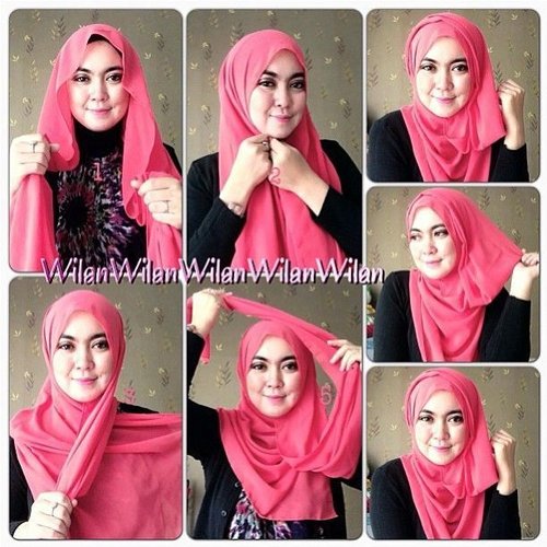 pink hijab tutorial