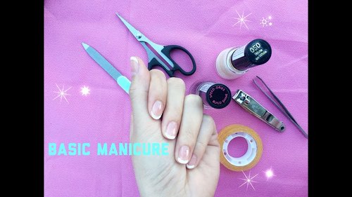 Tutorial Basic Manicure Simple at Home - YouTube