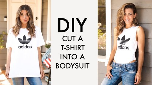DIY: How To Make a BODYSUIT From a T-Shirt -By Orly Shani - YouTube