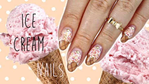Spring Nails| Dripping Ice Cream Nail Art â¡ - YouTube