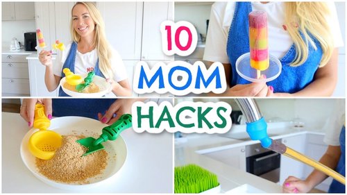 10 NEW MOM HACKS / MUM HACKS TO TRY  |  Emily Norris - YouTube