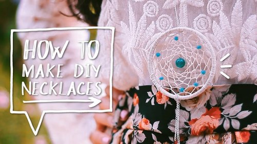 DIY DREAMCATCHER NECKLACE | How to Make a Dreamcatcher Necklace Tutorial â¨ Alejandra's Styles - YouTube