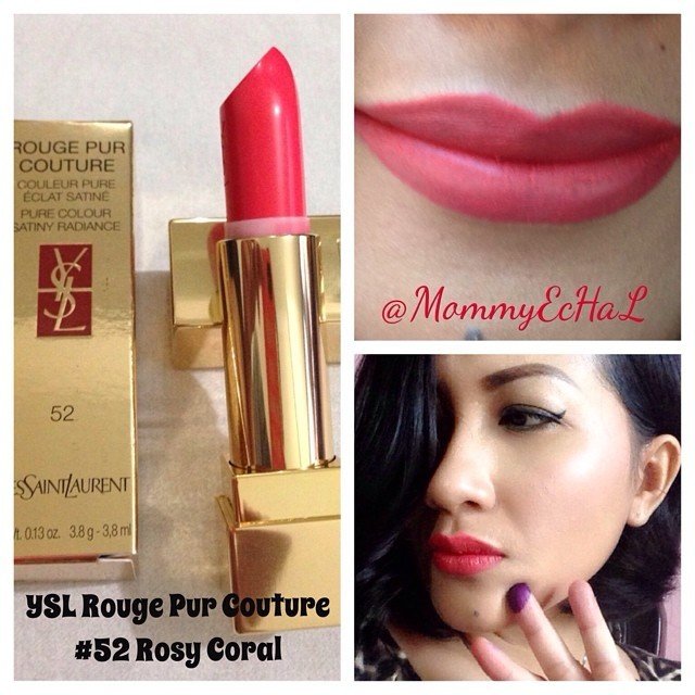 Si 'Famous' YSL Rouge Pur Couture #52 Rosy Coral from @yslbeauteid 😁 # ...