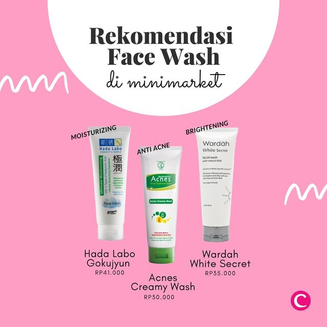 Stok pembersih wajah mulai menipis selama #socialdistancing? Tenang, kamu bisa mampir ke minimarket terdekat dan coba rekomendasi face wash berikut sesuai kebutuhan kulit kamu.
.
#ClozetteID #ClozetteIDXCoolJapan #ClozetteXCoolJapan #HadaLabo #Acnes #Wardah #FaceWash #FacialFoam