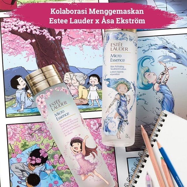 Penggemar @esteelauderid Micro Essence dan Pure Envy Lipstick nggak boleh melewatkan kolaborasi cantik Estee Lauder dengan manga artist asal Swedia, Åsa Ekström ini. Desain edisi terbatas ini kabarnya akan hadir di Sephora Singapura mulai tanggal 15 April dengan harga mulai USD127. Can’t wait!.📷 @clozetteco @estee_hakatadaimaru#ClozetteID #ClozetteXCoolJapan #ClozetteIDCoolJapan