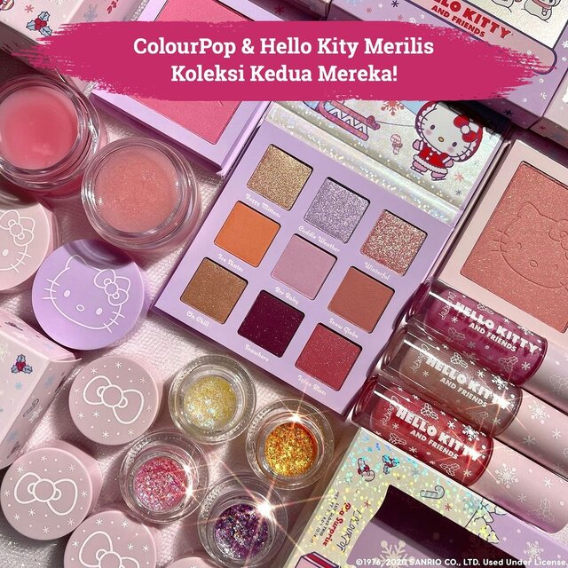 Sukses dengan kolaborasi pertama di tahun 2016, The Hello Kitty and friends @colourpopcosmetics Collection kembali hadir di tahun 2020!.Masih dengan desain yang menggemaskan, koleksi ini terdiri dari 1 eyeshadow palette, 4 glitter, 2 powder blush, lip gloss kit, dan lip care kit. Seperti produk ColourPop Cosmetics lainnya, koleksi ini cukup affordable mulai dari $12 sampai $27! Nggak perlu nunggu lagi, koleksi ini sudah bisa kamu dapatkan di website ColourPop sejak tanggal 4 Desember kemarin. Grab it fast!.📷 @colourpopcosmetics @makeup.just.for.fun maquillageitup #ClozetteID #ClozetteIDCoolJapan #ClozetteXCoolJapan #ColourPop