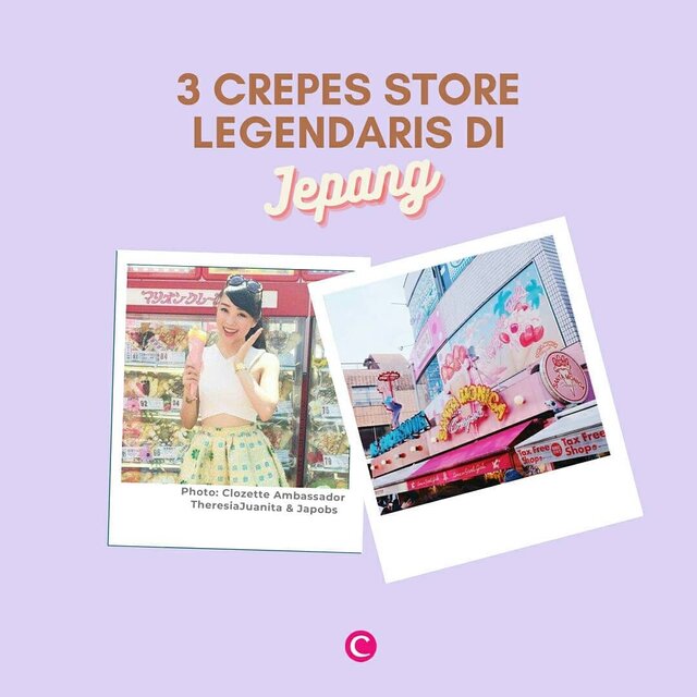 Did you know? Crepes merupakan salah satu dessert paling favorit di Jepang, dan telah ada sejak tahun 1970-an, lho! Di Takeshita Street, Clozetters bisa menemukan banyak crepes yang menarik untuk dicoba, namun ada 3 toko crepes legendaris yang antriannya nggak pernah sepi dari dulu hingga sekarang. Dengan topping yang beragam untuk rasa asin atau manis, ketiga toko ini mempunyai varian hingga 100 jenis! Ada yang sudah pernah coba? Share yuk di kolom komentar.โ.โ๐ทย @japobs @theresiajuanita @marion.eats @silkycream @eating_for_the_gram @casscraves @carnetlunaire @tomotomo._โ#ClozetteID #ClozetteIDCoolJapan #ClozetteXCoolJapan #MarionCrepes #AngelsHeartCrepes #SantaMonicaCrepes #TakeshitaStreet #Harajuku