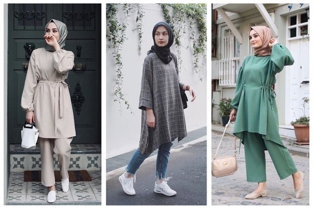 7 Padu Padan Tunik Panjang untuk Hijaber Bertubuh Mungil Biar Tampak Tinggi