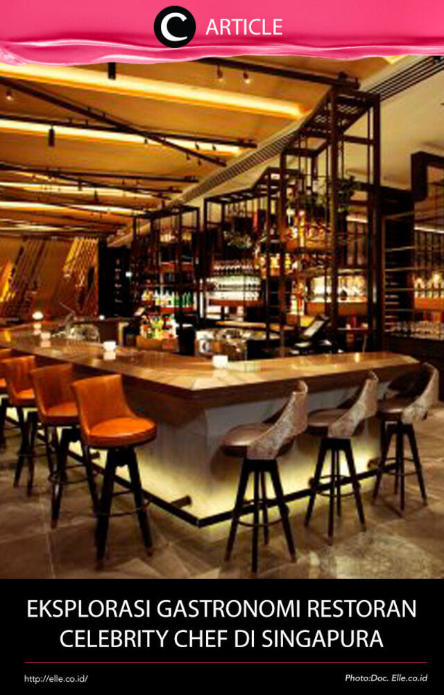 Singapura selalu menawarkan pesona dan pengalaman manis bagi siapa pun yang berkunjung ke sana. Kali ini pengalaman tak terlupakan hadir melalui sebuah restoran di atrium Marina Bay Sands, Adrift. Restoran ini didirikan seorang celebrity chef kenamaan, David Myer. Seperti apa restoran celebrity chef ini? Baca selengkapnya di http://bit.ly/2ipQN6c. Simak juga artikel menarik lainnya di Article Section pada Clozette App.