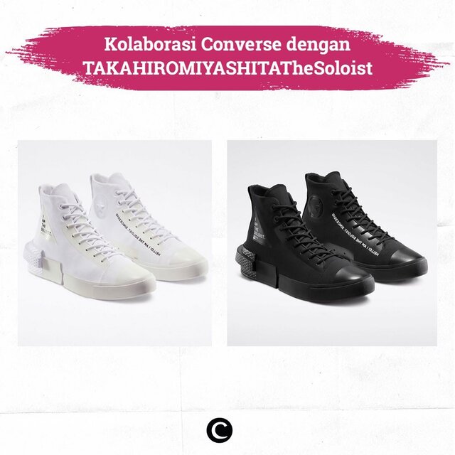 Koleksi limited edition TheSoloist Disrupt CX adalah kolaborasi inovatif @converse dengan desainer revolusioner Jepang @takahiromiyashitathesoloist. Ini merupakan kolaborasi paling berani yang pernah dibuat oleh Chuck Taylor dengan menampilkan teknologi baru dari Converse CX dan dirancang kembali pada warna-warna paling umum di Chuck Taylor All Star, hitam dan putih.
Koleksi ini sudah rilis secara global dari 12 Maret dan sudah available di website Converse.com. Offline store di Fukuoka dan store lainnya di Tokyo ditutup sementara dari 11 April sampai pemberitahuan lebih lanjut dikarenakan pandemi covid-19.
-
📷 @takahiromiyashitathesoloist
#ClozetteID #ClozetteXCoolJapan #ClozetteIDCoolJapan
#TAKAHIROMIYASHITATheSoloist.‬
#converse #allstar #DisruptCX