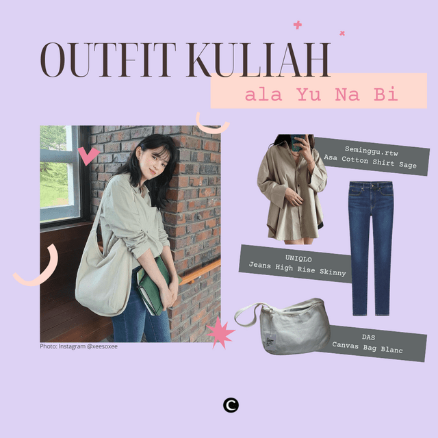 Kalau kemarin Clozette sempat post inspirasi makeup ala Yu Na Bi, sekarang kita ulik fashion-nya juga, yuk!
Outfit yang kita pilih kali ini adalah gaya semi kasual Na Bi yang memadukan oversized cotton shirt warna sage green dengan skinny jeans supaya tampilannya lebih balance. Nggak lupa canvas tote bag yang simpel sehingga tampilannya tetap kelihatan casual.
Hmm.. kira-kira next kita harus feature style-nya siapa lagi, nih?
.
📷 xeesoxee
#ClozetteID #ClozetteXCoolJapan #ClozetteIDCoolJapan #yunabi #nevertheless #yunabifashion #ahnsohee #xeesoxee